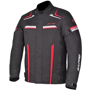 เสื้อแจ็คเก็ตมอเตอร์ไซค์ SA PRO สำหรับผู้ชาย สีดำ แดง ขาว แขนยาว กันลม พิมพ์ลายสะท้อนแสง ใส่ได้ทุกฤดู - Product Image 1