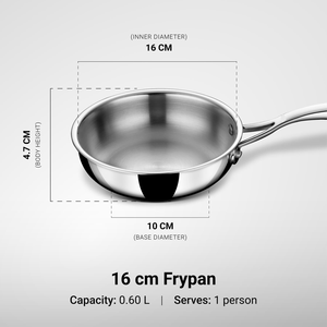 Sartén de Acero Inoxidable de Grado Comercial de 24 cm, Fabricante de Sartenes de Una Sola Capa para Exportación a Canadá - Product Image 2