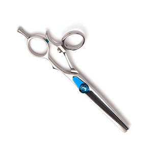 Ciseaux à effiler les cheveux professionnels pour salon, ciseaux de barbier en acier inoxydable, lames aiguisées, poignée ergonomique, logo personnalisé, vente en gros - Product Image 2