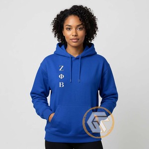 Tresors grecs – Sweat-shirt personnalisable pour adultes, hiver, Zeta Phi Beta, pour femmes, avec broderie machine sur le devant, respirant, 100 % coton polaire - Product Image 3