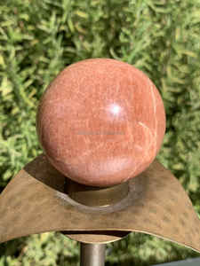 Piedra lunar de melocotón natural Esfera tallada Curación y meditación Piedra preciosa hecha a mano por Kinggems para decoración del hogar y recuerdo - Product Image 3