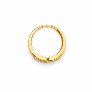 18K Gold Pave Diamond Wedding Band <b>Ring</b> for <b>Men</b> Classic Minimalist Wide Band Polished Finish Engagement Party Daily Wear - Product Image 3