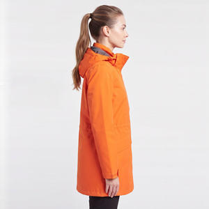 Chaqueta Cortavientos Impermeable Reversible para Mujer con Logotipo Bordado Personalizado OEM, Chaqueta de Lluvia con Capucha de Nailon 100% de Secado Rápido para Senderismo - Product Image 3