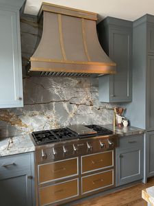 Masterpiece Brass Range Hood Featuring Artistic Metalwork Strong Airflow Premium Kitchen Ventilation Decorative Appeal Everyday - Product Image 5