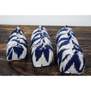 Juego de Bolsas de Viaje Organizadoras de Cosméticos con Cierre y Borlas de Algodón Duradero, Ecológicas, Reutilizables, de Gran Tamaño, para Guardar Maquillaje - Product Image 1