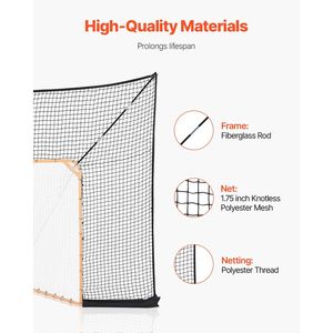 ตาข่ายสำหรับฝึกกีฬาฮอกกี้ลาครอสขนาด12X9ฟุตตาข่ายฝึกเป้าหลัง - Product Image 4