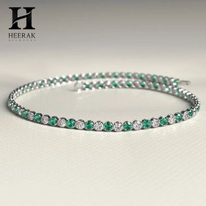 Luxury Emerald and Diamond Alternating Tennis Bracelet 14K/18K Gold Fine Jewelry Manufacturer - Product Image 3