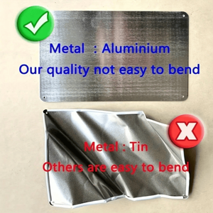 Targa in metallo CIFbuy per negozio, magazzino, cantiere - Protezione: Si prega di bussare prima di entrare - TikTok per servizio di ritiro Temu - Product Image 3