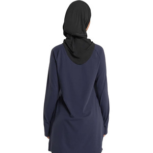 <b>Modest</b> Activewear <b>Set</b> Women Solid Color Islamic Fashion Gym Clothing Quick Dry Lightweight Breathable Spandex/Polyester - Product Image 3