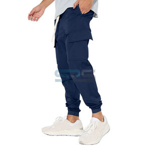 กางเกงคาร์โก้ผ้าแคนวาสราคาถูก ขายส่ง เอวกลาง สไตล์ไฮสตรีท ผ้าฝ้าย 100% ปิดเชือกผูก มีทุกไซส์ สีพื้น - Product Image 3