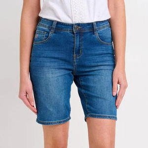 High Quality Canvas Woven Denim Shorts Fashion High Waist Blue <b>Jeans</b> Casual Pants Elastic Waist <b>Drawstring</b> <b>Men</b> Quick Dry - Product Image 5