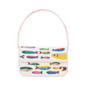 Indian <b>Women</b> Bohemian Style Cotton Boho <b>Messenger</b> <b>Bag</b> Handmade Beaded Clutch Zipper Large Capacity Evening Shopping Shoulder <b>Bag</b> - Product Image 1