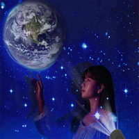 Lampe d'ambiance USB avec projection de la Lune et de la Terre sur le plafond