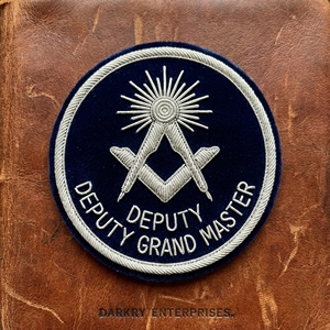 Badges brodés sur mesure en fil de métal, fait main, emblèmes maçonniques, patchs or et argent, emblèmes héraudiques - Product Image 1