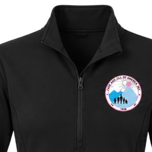 Jack and Jill Women <b>Black</b> Quarter Zip Pullover <b>Long</b> Sleeve Stand Collar Lightweight Performance Casual Activewear <b>Top</b> - Product Image 3