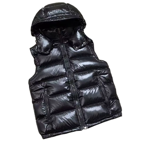 Gilets matelassés sans manches unisexes pour enfants, en PU enduit, légers, isolés, chauds, thermiques, imperméables et coupe-vent pour l'hiver - Product Image 4