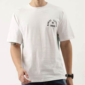 Camiseta Personalizada de Cuello Redondo para Hombre, 240 GSM, Talla Grande, Manga Corta, 100% Algodón, Estilo Urbano, Premium, con Estampado de Letras en Serigrafía - Product Image 1
