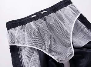 Custom Green Orange 100% Polyester Mesh Breathable Eco-Friendly Mid Waist Drawstring Closure Quick Dry Plus Size Men's <b>Shorts</b> - Product Image 3