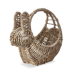 Seagrass bunny easter <b>basket</b> braided sea grass <b>baskets</b> outdoor decoration for <b>egg</b> hunt essentials - Product Image 2