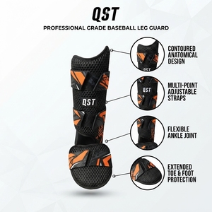 Baseball leg guard Shin Foot Guard Set Adjustable Protective Sports Gear lightweight baseball protective leg guard Custom Logo - Product Image 6