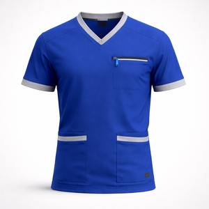 Uniforme Médico con Cuello en V, Venta al por Mayor, Logotipo Personalizado, Uniforme de Enfermera y Doctor de Hospital, Precio de Fábrica, Fabricante Directo - Product Image 3