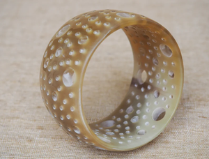 Bracelet en corne de buffle naturelle de luxe fait main, bijoux de mode - Product Image 4