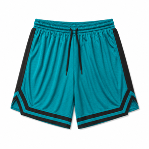 Mesh Men's Basketball Shorts Solid Breathable Quick Dry 100% Polyester Jogger Shorts New Fashion Wholesale Double <b>Layer</b> - Product Image 1