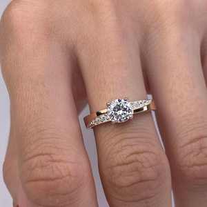 Bague unisexe tendance en argent sterling 925 avec moissanite 1 carat, ajustable, sertie griffe, idéale pour mariage, fiançailles, anniversaire – Cadeau - Product Image 2