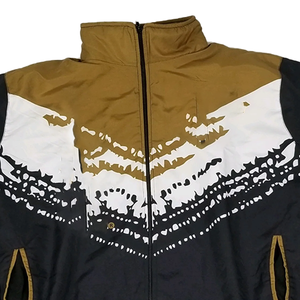 Chaqueta Cortavientos de Poliéster con Cremallera Completa, Ligera, con Puños Elásticos, Bolsillos con Ribete, Estampado, Tallas Grandes, Ajustable, en Colores Negro, Dorado Antiguo y Blanco - Product Image 5
