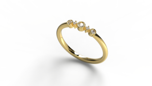 Bezel Set Round Diamond <b>Ring</b> Diamond Promise <b>Ring</b> Minimalist <b>Stacking</b> <b>Ring</b> For Women Everyday Wear <b>Ring</b> Lab Grown Diamonds - Product Image 3