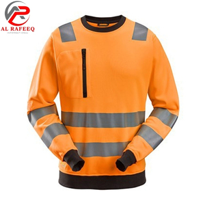 Sudadera de trabajo con logotipo personalizado para hombre, sudadera reflectante de alta visibilidad con cuello redondo al por mayor, sudadera de lana para hombre y mujer para invierno - Product Image 3