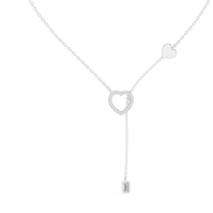 Pendentif Cœur en Diamants de Laboratoire Abordables, Or Jaune 18 carats Plaqué Rhodium, Style Romantique, Utilisation Quotidienne, Bureau/Soirée - Product Image 5