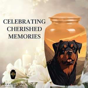 Urna Funeraria para Cenizas de Perro Rottweiler – Urna Conmemorativa de Aluminio para Mascotas - Product Image 6