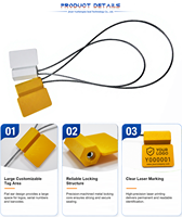 Sello de Seguridad Metálico Ajustable para Cables de Acero, para Carga y Logística, Marca YSD