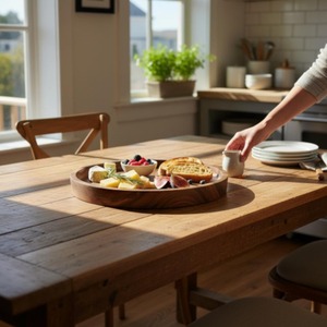 Food and Fruits Serving and Decorative Wood Plates for Home Decoration and <b>Parties</b> <b>Tray</b> Nordic Design Wooden - Product Image 2