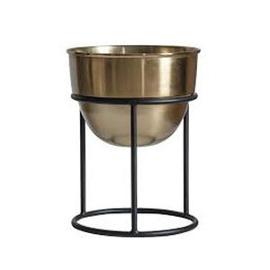 Soporte para Plantas Moderno de Metal Dorado, Ecológico y Duradero, con Maceta, Minimalista, para Interiores/Exteriores - Product Image 3