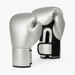 Guantes de Boxeo de Cuero PU Rojo con Cierre de Velcro para Adultos, Equipo de Boxeo - Product Image 3