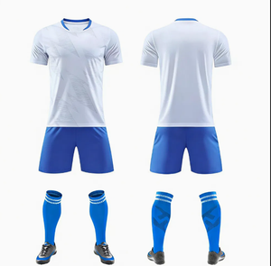 Conjunto de camiseta de fútbol sublimada con cuello en V para hombre, con estampado geométrico degradado, uniformes de manga corta que absorben la humedad para adultos - Product Image 5
