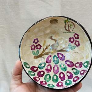 COULEUR LAQUE BOL DE NOIX DE COCO EN GROS FABRIQUÉ AU VIETNAM BOL LAQUÉ À PRIX TRÈS BON MARCHÉ BOL D'AÇAI - Product Image 5