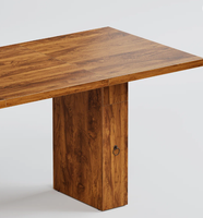 Ensemble de table à manger en bois massif de haute qualité, style moderne, 6 pièces, meubles simples pour la maison, restaurant, décoration élégante de salle à manger