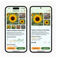 Aplicación Híbrida RoyalCraft Seed Marketplace Enterprise para Comercio de Semillas Agrícolas con Estado de Stock para IOS/Android/Linux/Mac