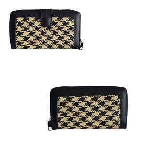 Cartera Larga de Mujer Hecha a Mano en Indonesia, de Cuero Genuino y Ratán Natural, Ecológica, con Diseño Elegante - Product Image 6