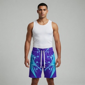 Orange Thunder Bolt Lightning Sublimation Mesh Shorts Unisex High Performance <b>Athletic</b> Gym Wear - Product Image 3