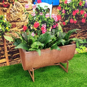 Macetero Grande de Metal Galvanizado, Ideal para Espacios Públicos, Caminos de Jardín y Exhibiciones de Plantas en Carreteras, Construcción Metálica Duradera - Product Image 5