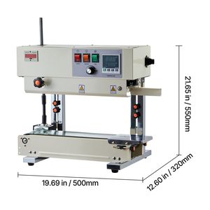 Continuous Vertical Band Sealer Machine 0.24 0.47 in Seal Width Heat Seal Roller Printing Temp <b>Speed</b> - Product Image 5