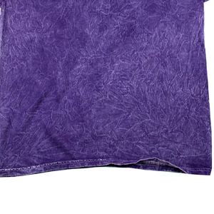 Camiseta Casual de Manga Corta con Cuello Redondo y Estampado Tie Dye Morado para Hombre, Corte Regular, Tejido de Punto, Color Sólido, Diseño Liso - Product Image 6
