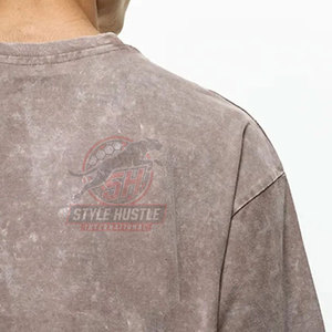 Camisetas de Hombre con Lavado Ácido, Diseño Nuevo 2026, Logotipo Personalizado, Venta al Por Mayor, Camisetas Cómodas para Hombre con Lavado Ácido - Product Image 5