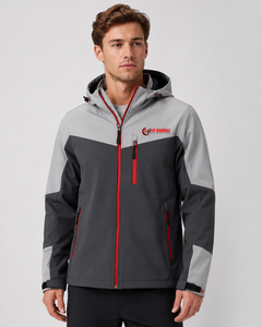 <b>Fly</b> Humble Sportswear <b>Men's</b> Hooded Windproof Breathable <b>Jacket</b> Solid Color Zipper Closure Winter Wear Cheap Price Wholesale Rate - Product Image 3