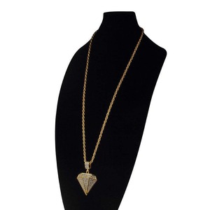 Collar de boda de plata de ley 925 con colgante de llama de moissanita estilo hip hop, de alta demanda, de proveedor indio - Product Image 2