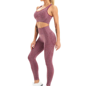 Service OEM Ensemble de yoga respirant et écologique à séchage rapide pour femmes, taille plus, de haute qualité, 2 pièces, taille élastique - Product Image 3